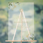 Affiche de bienvenue Acrylique Bar Mitzvah | Eucal (Neutre)