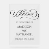 Affiche de bienvenue acrylique classique de mariag (Recto)