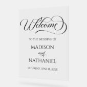 Affiche de bienvenue acrylique classique de mariag (Angle)