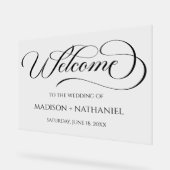 Affiche de bienvenue acrylique classique de mariag (Angle)