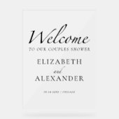 Affiche de bienvenue acrylique de douche Couples N (Recto)