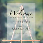 Affiche de bienvenue acrylique de douche Couples N (Neutre)