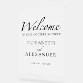 Affiche de bienvenue acrylique de douche Couples N (Angle)