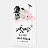 Affiche de bienvenue acrylique | Fête des mariées  (Angle)