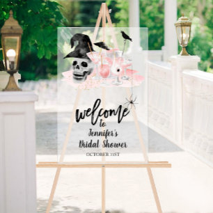 Affiche de bienvenue acrylique Fête des mariées