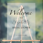 Affiche de bienvenue acrylique Fête des mariées no (Neutre)