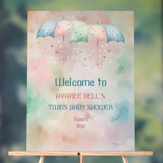 Affiche de bienvenue acrylique jumeaux garçon et f (Neutre)