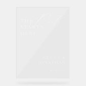 Affiche de bienvenue acrylique Mariage blanc moder (Recto)