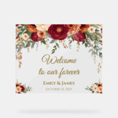 Affiche de bienvenue acrylique Mariage de automne  (Recto)
