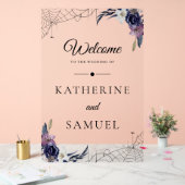 Affiche de bienvenue acrylique Mariage Halloween (Mariage)