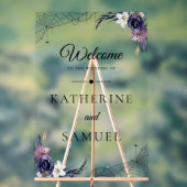 Affiche de bienvenue acrylique Mariage Halloween (Neutre)