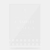 Affiche de bienvenue acrylique mariage rétro à res (Recto)