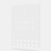 Affiche de bienvenue acrylique mariage rétro à res (Angle)