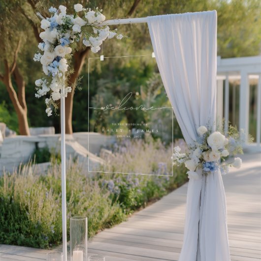 Affiche de bienvenue acrylique minimaliste moderne