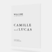 Affiche de bienvenue acrylique minimaliste moderne (Angle)