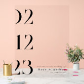Affiche de bienvenue acrylique minimaliste moderne (Mariage)