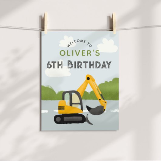 Affiche de bienvenue Anniversaire de enfant Boys B