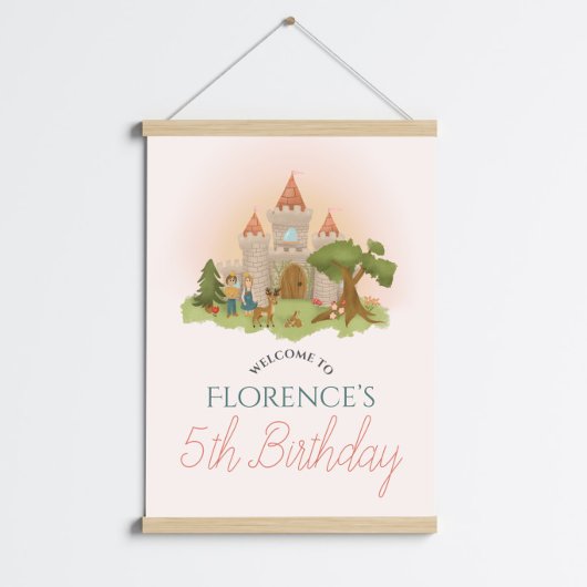 Affiche de bienvenue Anniversaire de enfant de fée