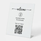 Affiche de bienvenue Avec Code QR Pour Panneau Men (Recto)