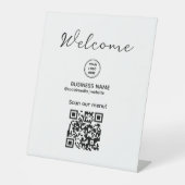 Affiche de bienvenue Avec Code QR Pour Panneau Men (Recto)
