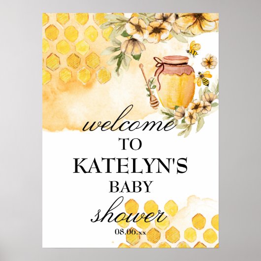Affiche de bienvenue Baby shower (Devant)