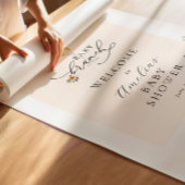 Affiche de bienvenue Baby shower à croûte orange B