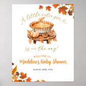 Affiche de bienvenue Baby shower à secteurs Cutie (Devant)