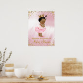 Affiche de bienvenue Baby shower afro-américaine (Cuisine)