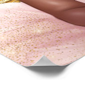 Affiche de bienvenue Baby shower afro-américaine (Coin)