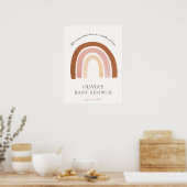 Affiche de bienvenue Baby shower arc-en-ciel (Cuisine)