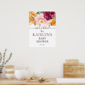 Affiche de bienvenue Baby shower automne (Cuisine)