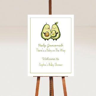 Affiche de bienvenue Baby shower Avocado