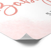 Affiche de bienvenue Baby shower bébé bleu éléphan (Coin)