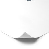 Affiche de bienvenue Baby shower bleu Boho arc-en- (Coin)