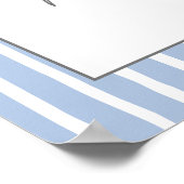 Affiche de bienvenue Baby shower Bleu Bow (Coin)