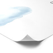 Affiche de bienvenue Baby shower bleu Pop Balloon (Coin)