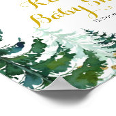 Affiche de bienvenue Baby shower Blue Christmas Tr (Coin)