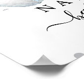 Affiche de bienvenue Baby shower Blue Elephant Boy (Coin)