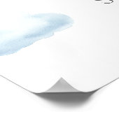 Affiche de bienvenue Baby shower Blue Hot Air Ball (Coin)