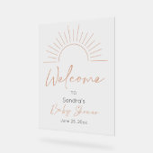 Affiche de bienvenue Baby shower Boho Sun (Angle)