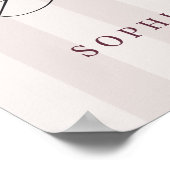 Affiche de bienvenue Baby shower Bonjour Bébé (Coin)