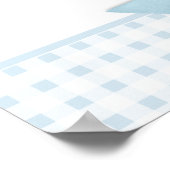 Affiche de bienvenue Baby shower Bows bleus (Coin)