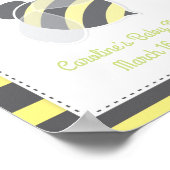 Affiche de bienvenue Baby shower Bumblebee (Coin)