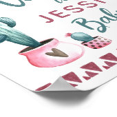 Affiche de bienvenue Baby shower Cactus (Coin)