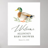 Affiche de bienvenue Baby shower canard (Devant)