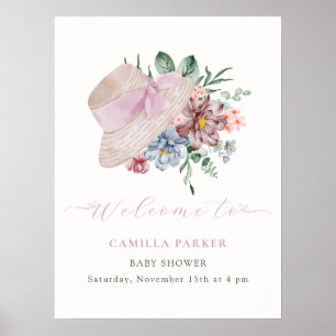 Affiche de bienvenue Baby shower Casquette Spring