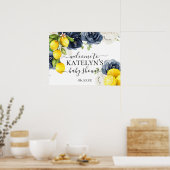 Affiche de bienvenue Baby shower citron pour Baby  (Cuisine)