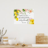 Affiche de bienvenue Baby shower citron pour Baby  (Cuisine)