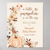 Affiche de bienvenue Baby shower Citrouille Automn (Devant)