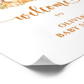 Affiche de bienvenue baby shower Citrouille d'auto (Coin)